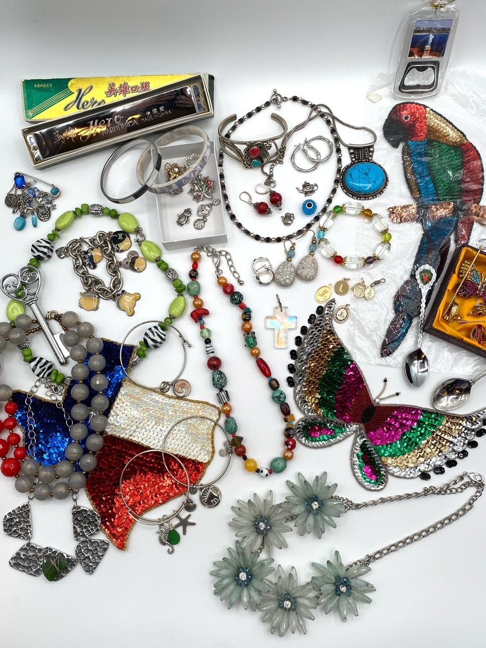 Vintage Junk Drawer Jewelry Lot and Miscellaneous Items